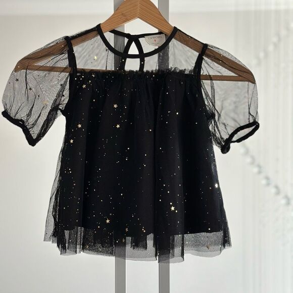 Crewcuts mesh top with foil stars - Picture 1 of 5